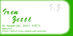 iren zettl business card